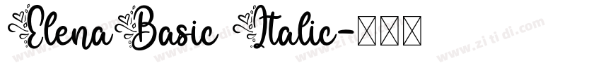ElenaBasic Italic字体转换